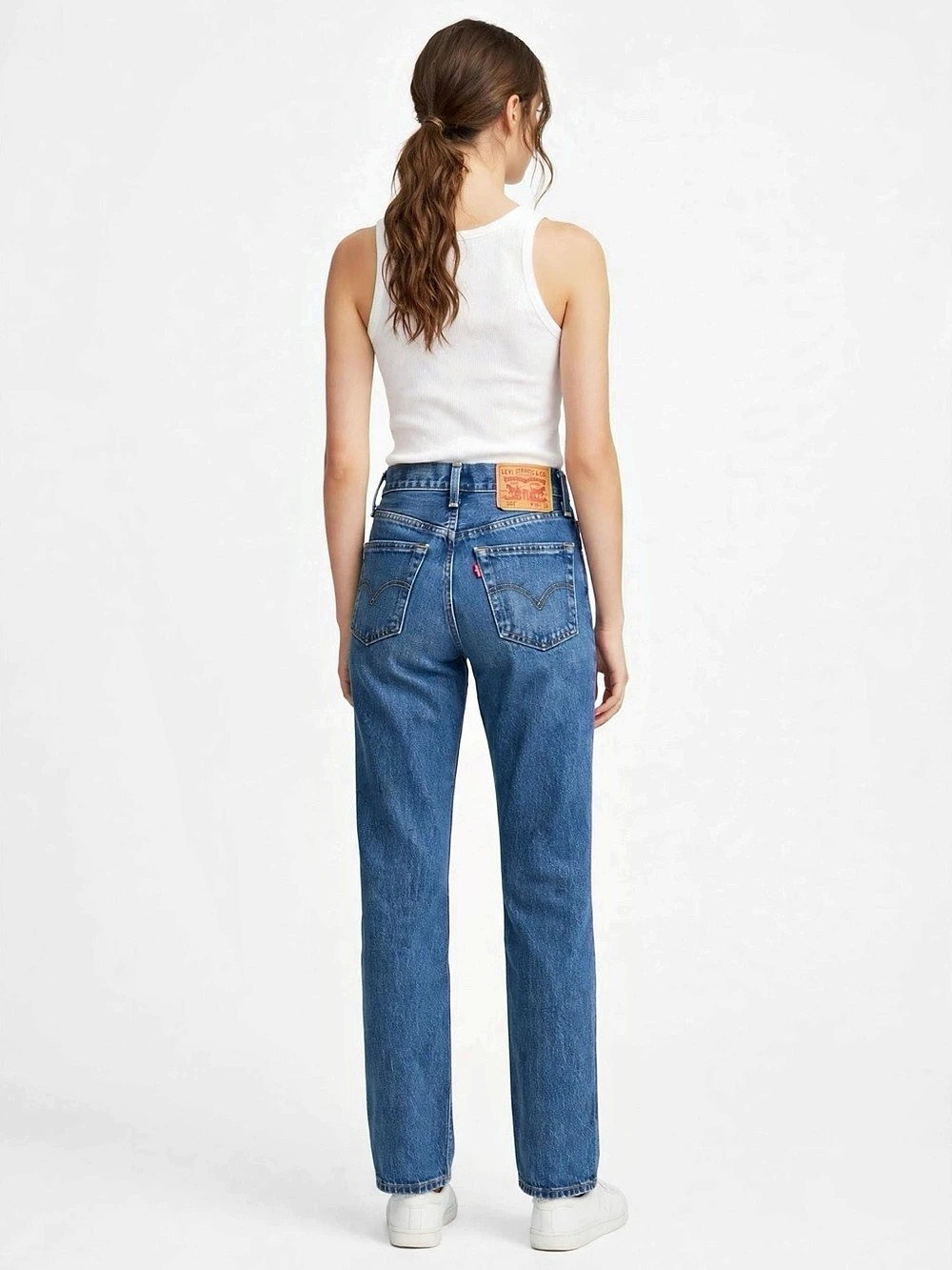 Levi's 501 Original Fit W29 L34 - Medium Stonewash Blue - High Waist Straight -